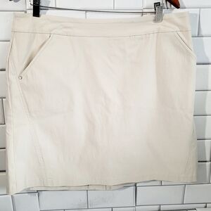 Coconut Row Palm Beach Ladies Light Tan Khaki Skort Pull On Above Knee Length Po